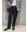 裾段差テーパードデニムパンツ