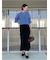 【WEB限定00サイズ】シアーニットファブリックスカート
