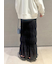 【WEB限定00サイズ】シアーニットファブリックスカート
