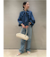 2WAYデニムボウタイブラウス【ウォッシャブル】