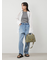 【ウォッシャブル】ウエストゴムギャザーデニムパンツ