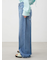 【ウォッシャブル】撥水加工カットオフワイドデニムパンツ
