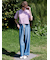 ウエストドロストワイドデニムパンツ