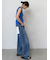 ウエストドロストワイドデニムパンツ