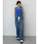 ウエストドロストワイドデニムパンツ