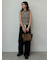 ウエストドロストワイドデニムパンツ