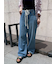 ウエストドロストワイドデニムパンツ