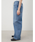 ウエストドロストワイドデニムパンツ