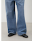 ウエストドロストワイドデニムパンツ