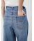 ウエストドロストワイドデニムパンツ