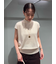 【UV加工】【ウォッシャブル】ハイネックブラウジングニットプルオーバー