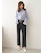 裾段差テーパードデニムパンツ