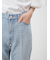 裾段差テーパードデニムパンツ