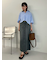 後ベンツストレートマキシデニムスカート