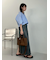 後ベンツストレートマキシデニムスカート