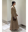 【セットアップ対応】フロッキーベロアナロースカート