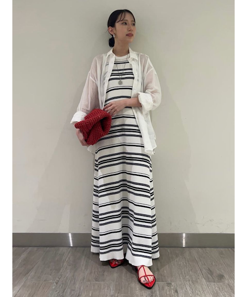 Mila Owenクルーネックアメスリニットワンピース　イエロー Mila Owenクルーネックアメスリニットワンピース イエロー