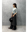 巻きスカートレイヤウエストゴムシガレットパンツ