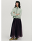 【WEB限定00サイズ】ウエストゴムタックプレスフレアスカート