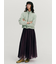 【WEB限定00サイズ】ウエストゴムタックプレスフレアスカート