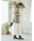 【WEB限定00サイズ】ウエストゴムタックプレスフレアスカート