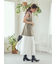 【WEB限定00サイズ】ウエストゴムタックプレスフレアスカート