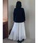 【WEB限定00サイズ】ウエストゴムタックプレスフレアスカート