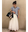【WEB限定00サイズ】ウエストゴムタックプレスフレアスカート