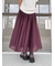 【WEB限定00サイズ】ウエストゴムタックプレスフレアスカート