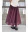 【WEB限定00サイズ】ウエストゴムタックプレスフレアスカート