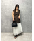 【WEB限定00サイズ】ウエストゴムタックプレスフレアスカート