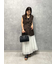 【WEB限定00サイズ】ウエストゴムタックプレスフレアスカート