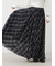 【WEB限定00サイズ】ウエストゴムタックプレスフレアスカート