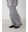 ダメージ加工ルーズストレートデニムパンツ