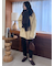 裾段差テーパードデニムパンツ