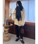 裾段差テーパードデニムパンツ