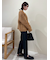 裾段差テーパードデニムパンツ