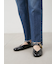 裾段差テーパードデニムパンツ