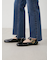 裾段差テーパードデニムパンツ