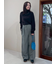 ウエストベルトタックワイドパンツ