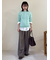 ウエストベルトタックワイドパンツ