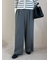 ウエストベルトタックワイドパンツ