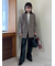 フェイクレザーセンタープレスワイドイージーパンツ