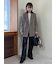フェイクレザーセンタープレスワイドイージーパンツ
