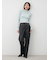フェイクレザーセンタープレスワイドイージーパンツ