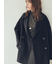 woolコクーンシルエットピーコート