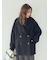 woolコクーンシルエットピーコート