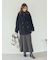 woolコクーンシルエットピーコート