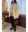 woolコクーンシルエットピーコート
