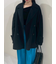 woolコクーンシルエットピーコート